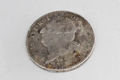null Ecu in silver Louis XVI, 1792. 

Weight : 28,7 g.
