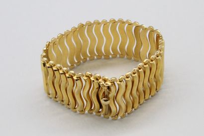 null Bracelet articulé en or jaune 18k (750)

Tour de poignet : env. 18.5 cm - Poids...