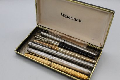 null Lot of six fountain pens including two Watermann, one Sheafer and three Parker....