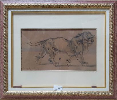 null SAINT-MARCEL Charles Édmée, 1819-1890,

Lion marchant,

plume, encre brune,...