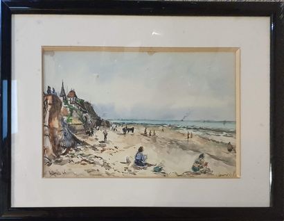 null LAVOINE Robert L.P. (1916-1999)

Plage à Villerville, Normandie

Aquarelle signée...