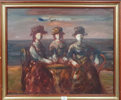 null VIGNY Sylvain (1903-1970)

Femmes attablées en bord de mer

Huile sur toile...