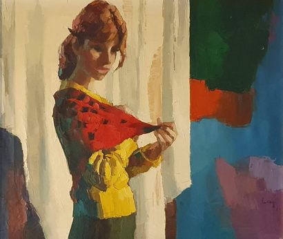 null LONGI Carlantonio (1921-1980)

Femme au chale rouge, 1969

Huile sur toile signée...