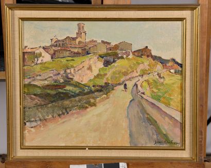 null AUBERY Jean, 1880-1852,

Village provençal,

huile sur toile, signée en bas...