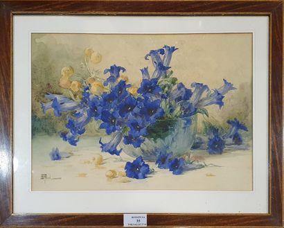 null FILLIARD Ernest (1868-1933)

Blue gentians with a bowl

Watercolor, signed lower...