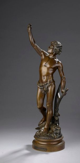 null DROUOT Édouard, 1859-1945,

Pax Labor,

bronze à patines brun clair et brun...