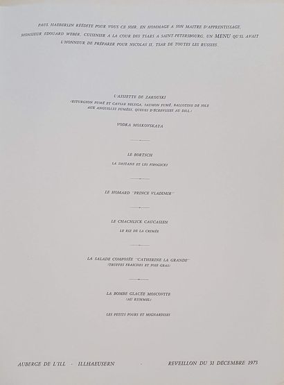 null MÜHL Roger (1929-2008)

Ensemble de lithographies dont un menu du réveillon...