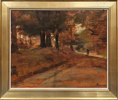 null BOULARD Émile, 1863-1943,

Chemin sous les arbres,

esquisse à l'huile sur panneau,...
