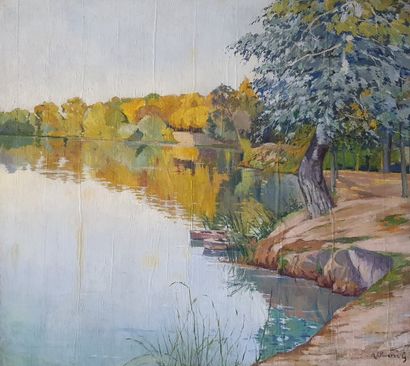 null OLIVERAS GUART Angel (1900-1990)

Bord d'étang 

Huile sur toile, signée en...