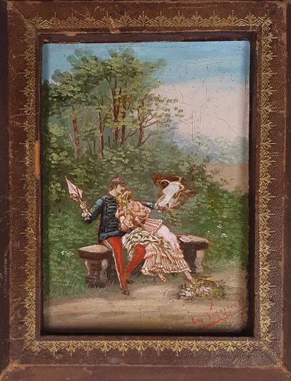 null VERNANCHET Louis, XIXe siècle,

La surprise,

huile sur papier (restaurations),...
