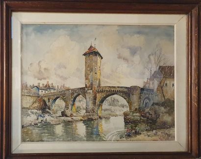 null FRANK-WILL (1900-1951)

Le pont vieux, Orthez

Aquarelle sur papier, signée...