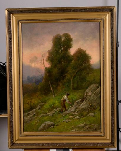 null CAPUANO Francesco, 1854-1908,

Shepherd - Fagotiere,

pair of oil on canvas...