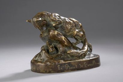 null MASSON Clovis Edmond, 1838-1913,

Le bout de l'oreille...,

groupe en bronze...