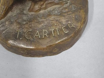 null CARTIER Thomas (1879-1943)

Chienne assise, la patte levée

Bronze à patine...
