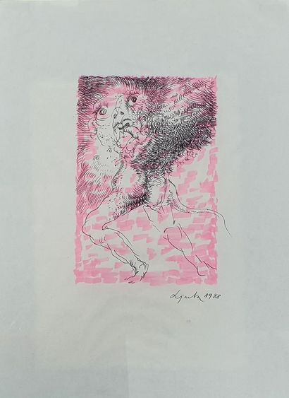 null LJUBA (1934-2016)

monstres, 1988

encre et feutre rose sur papier, signé et...