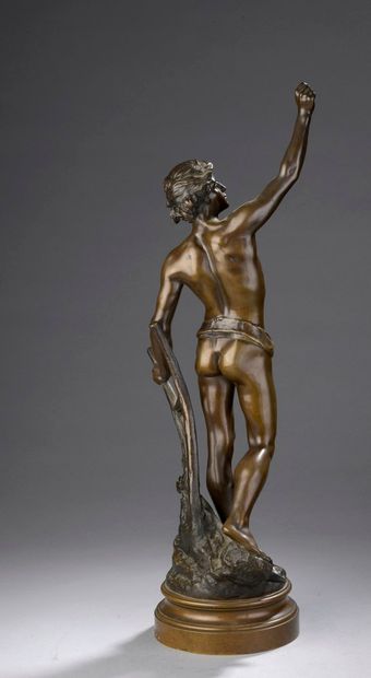 null DROUOT Édouard, 1859-1945,

Pax Labor,

bronze à patines brun clair et brun...