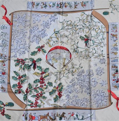 null HERMES PARIS 



Rare silk square with a pattern "les neiges d'antan" by Cathy...