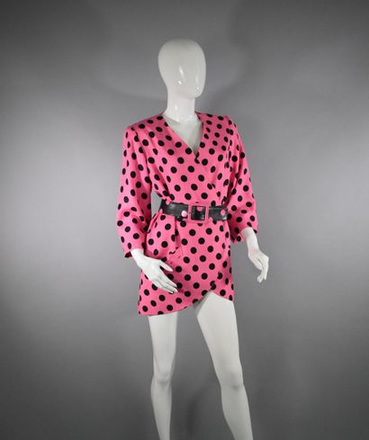 HANAE MORI 
 
Short pink jacket/dress with...