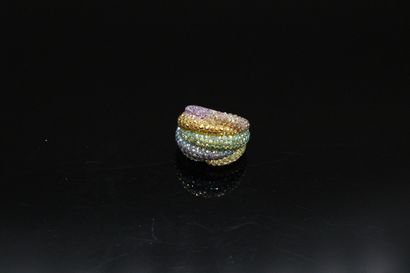 null DANIEL SWAROVSKI 



Important silver ring decorated with multicolored crystals....