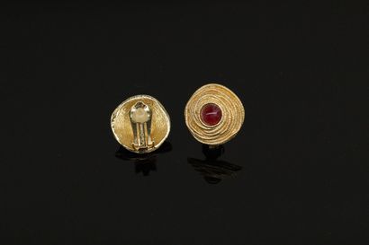 null 
CHRISTIAN DIOR 

Set of two pairs of earrings, one with fancy pearls, the other...