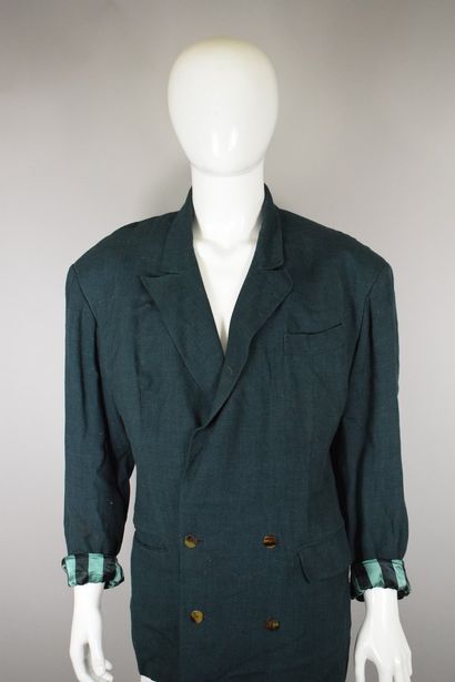 null JEAN PAUL GAULTIER for GIBO

Circa 1980



Rare petrol blue jacket with double...