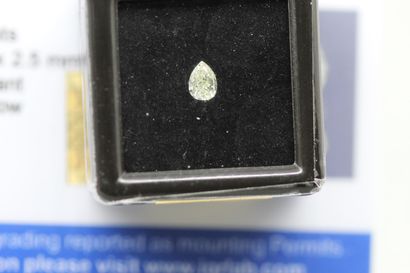 null Faint brown" pear diamond under seal. 

Accompanied by a certificate of the...