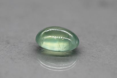 Prehnite cabochon on paper.

Weight : 17.63...