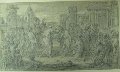 VERDIER François (1651 - 1730) Salomon sacré roi d'Israël par le prêtre Sadoq (Rois,1...