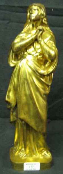Vierge de calvaire du XIXe siècle en bronze...