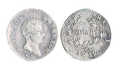 null Quart de franc, an 12 Nantes, 3 606 ex. Très rare et TTB