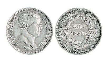 null Demi franc, 1807 Paris dit "tête de nègre". G397, LF 176. Rare et TTB