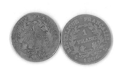 null Francs 1806 Paris et Bayonne. G 444, LF 202. Les 2, B et TB