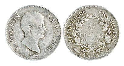 null Deux francs, an 13 Genève, 12 877 ex. D'une grande rareté et presque TB