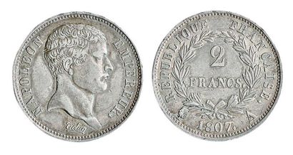 null Deux francs, 1807 Paris dite "tête de nègre", 24 118 ex. G499, LF 253. Rare...