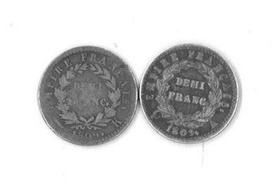 null Demi franc, 1809 Bordeaux, 42 716 ex. G 399, LF 178. On joint un 1/2 franc 1809...