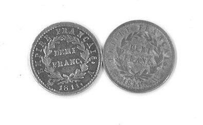 null Deux demi francs 1811: Paris et Lille. TTB