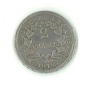 null Deux francs, 1812 Bordeaux, 21 036 ex. Rare et presque TTB