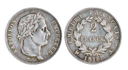 null Deux francs des Cent Jours, 1815 Paris. G510, LF 256. Très rare (6783 ex) et...