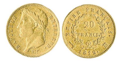 null 20 F. Napoléon I lauré, 1812 Toulouse, 6 498 ex. Joli TB