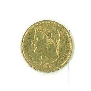 null 20 F. Napoléon I lauré, 1813 Utrecht, 90 183 ex. Presque TTB