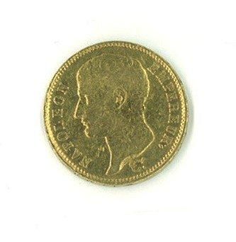 null 40 F. Napoléon I, type transitoire, 1807 Limoges, 1 859 ex. G1082 a, LF 539,...