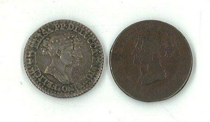 null IDEM - Lot d'un franco 1808 et d'un 3 centesimi de cuivre 1806. LMN1184 et 1188....