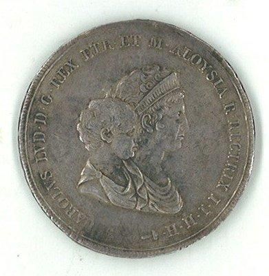 ITALIE Etrurie, Charles Louis et Marie Aloyse (1803 -1807). Dena de 10 lire aux bustes...