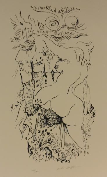 MASSON ANDRÉ (1896-1987) Nu de dos Lithographie en noir, signée en bas à droite,...
