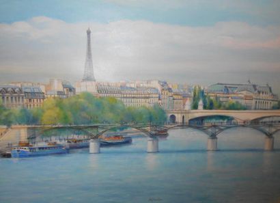 RAFLEWSKI ROLF (NÉ EN 1943) Paris, le Quai Voltaire et le Pont des Arts, Tour Eiffel,...