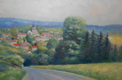 RAFLEWSKI ROLF (NÉ EN 1943) Village dans le Vexin normand, 2004 Peinture sur toile,...