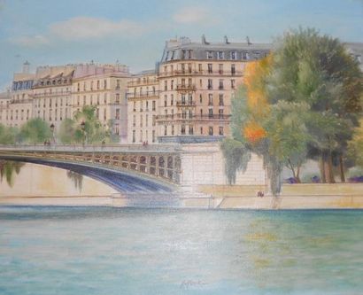 RAFLEWSKI ROLF (NÉ EN 1943) Paris, le Pont Sully, le Quai de Bethune, l'Ile Saint-Louis,...