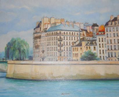 RAFLEWSKI ROLF (NÉ EN 1943) Paris, le quai aux fleurs, 2003 Peinture sur toile, signée...