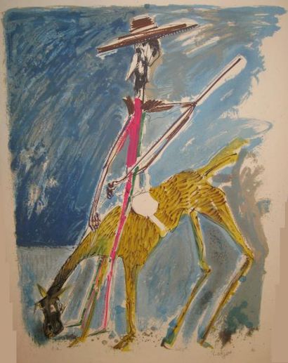 LORJOU BERNARD (1908-1986) Don Quichotte Lithographie, EA, signée en bas à droite,...
