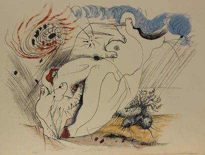 MASSON ANDRÉ (1896-1987) Erotique Lithographie, signée en bas au milieu, numérotée...